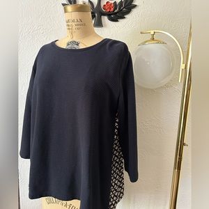 LOFT Navy Blue 3/4 Sleeve Blouse